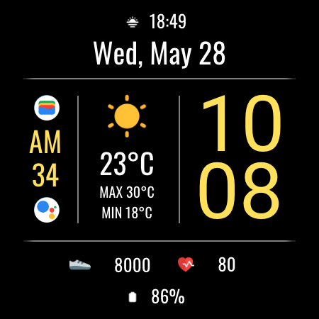 DADAM105: Weather Watch Face screenshot