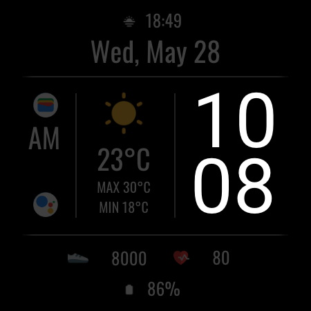 DADAM105: Weather Watch Face screenshot