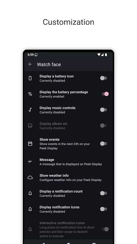Peek Display – Always On screenshot