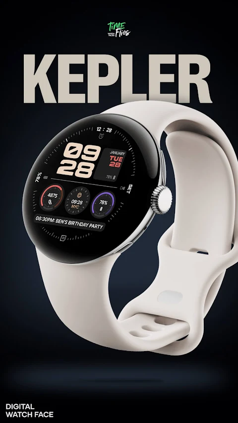 Kepler Digital Watch Face screenshot