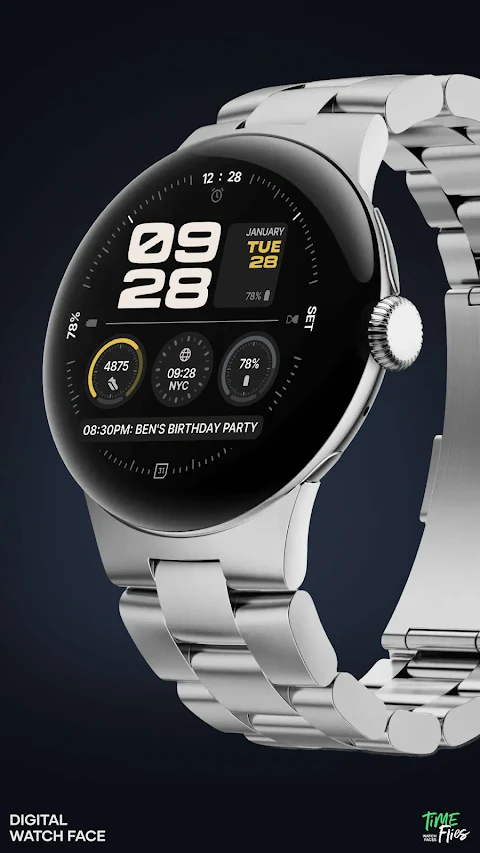 Kepler Digital Watch Face screenshot