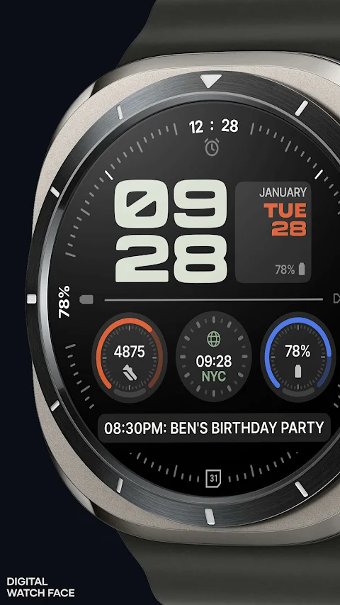 Kepler Digital Watch Face screenshot