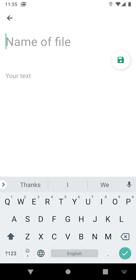 txtpad+ — Create txt files screenshot