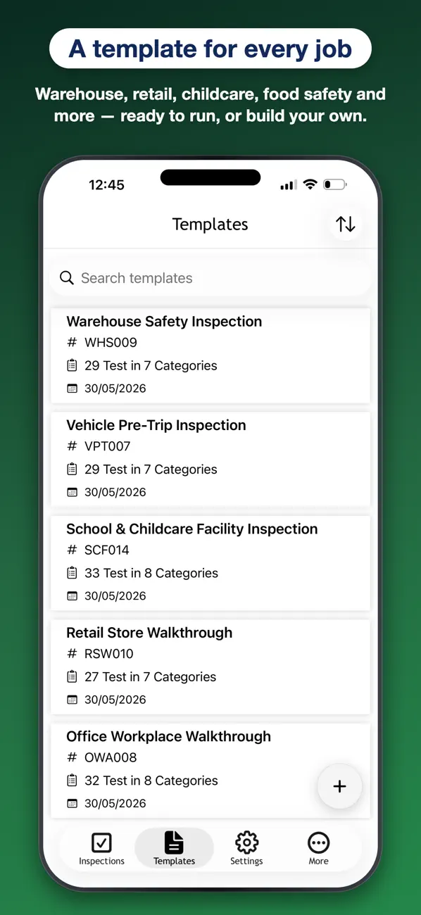 OnSite Checklists – Auditing screenshot