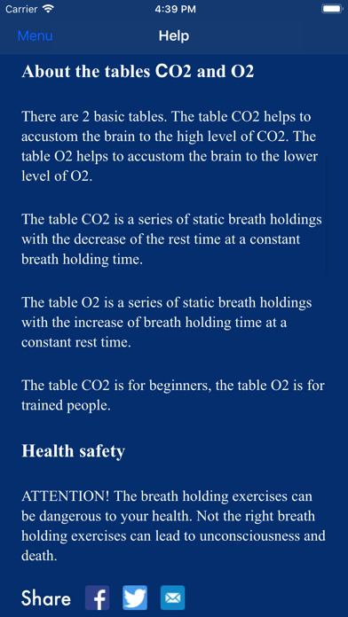 Apnea Tables Freediving Coach screenshot