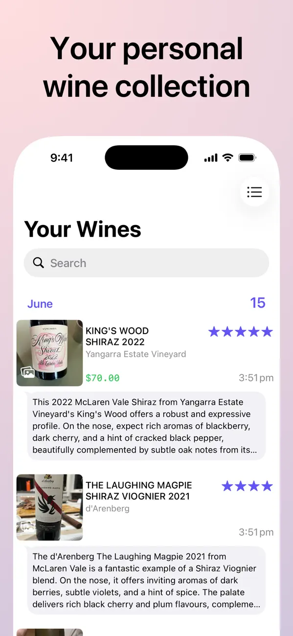 gotBottle: Wine Notes screenshot