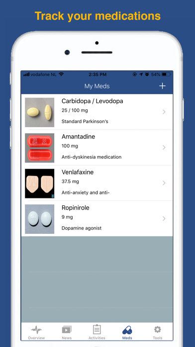 Parkinson’s LifeKit screenshot