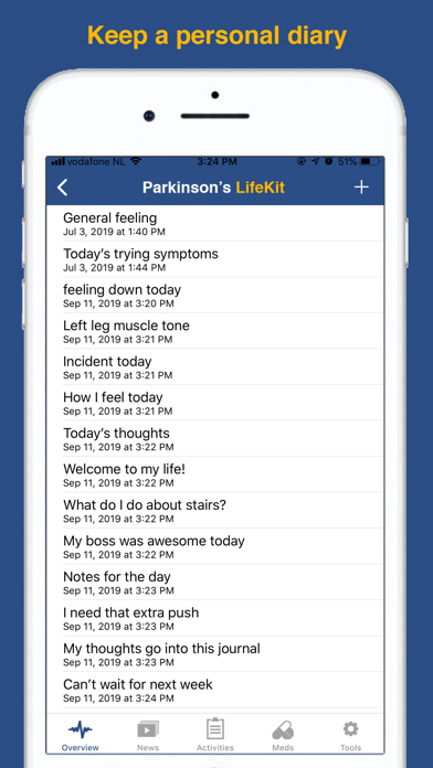 Parkinson’s LifeKit screenshot