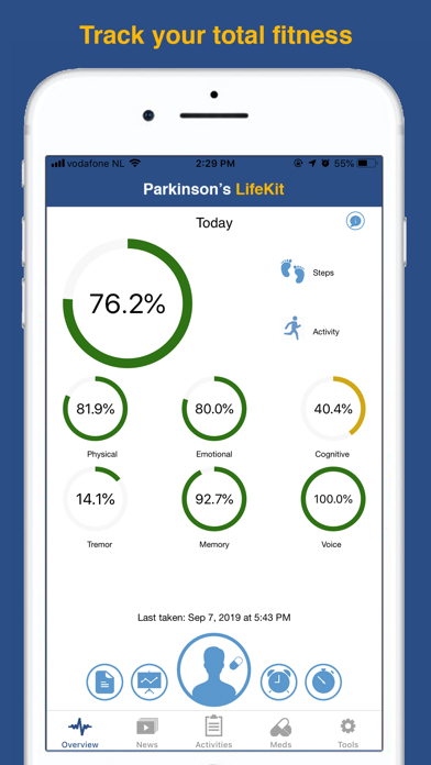 Parkinson’s LifeKit screenshot