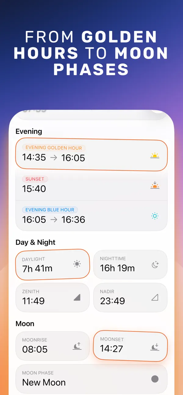 Helios – Sun & Moon Tracker screenshot