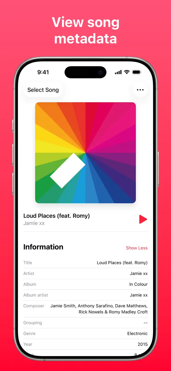 Music Info — Song Metadata screenshot