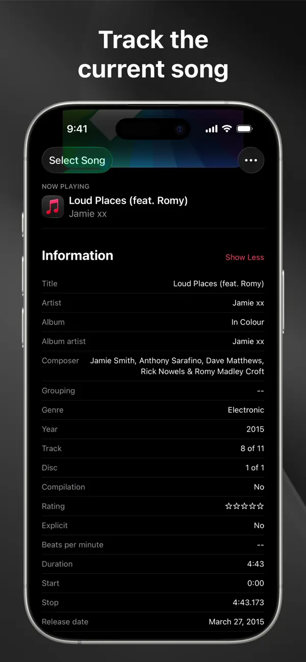 Music Info — Song Metadata screenshot