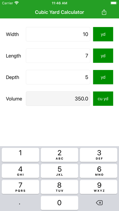 Cubic Yard Calculator Pro screenshot