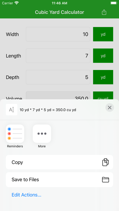 Cubic Yard Calculator Pro screenshot