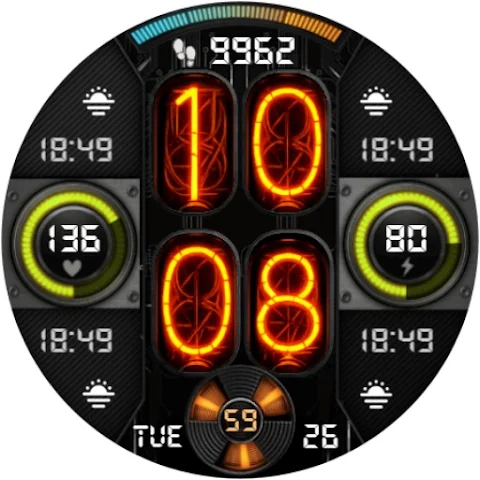 Nixie Fenix 8 Digital Wear OS screenshot