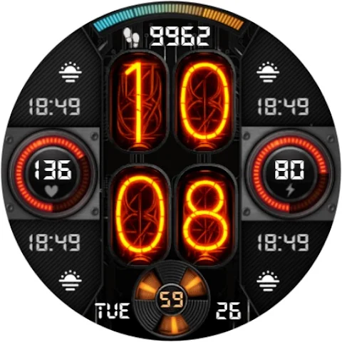 Nixie Fenix 8 Digital Wear OS screenshot