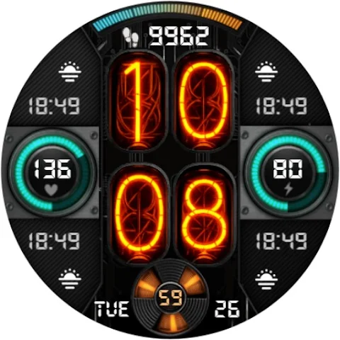 Nixie Fenix 8 Digital Wear OS screenshot