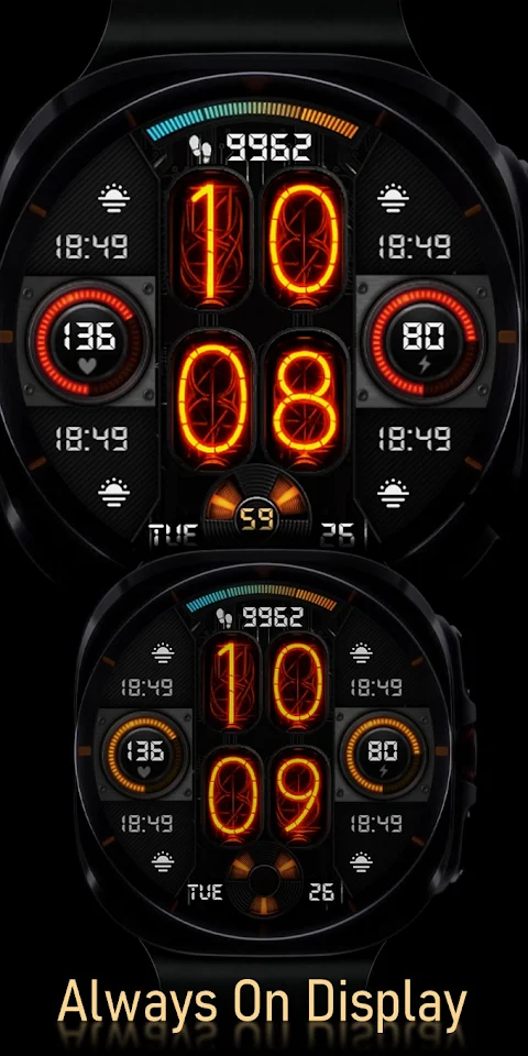 Nixie Fenix 8 Digital Wear OS screenshot