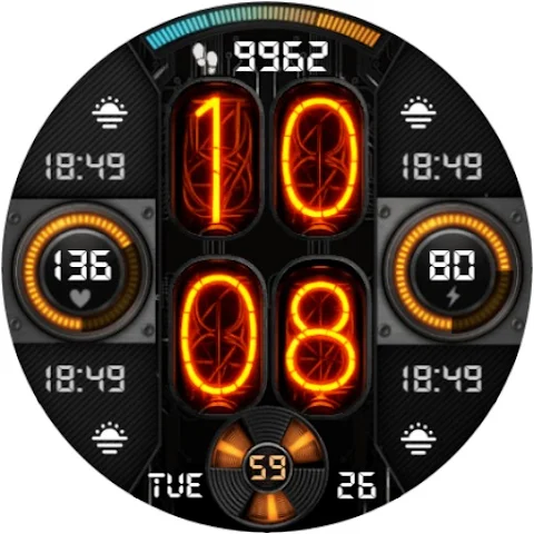 Nixie Fenix 8 Digital Wear OS screenshot
