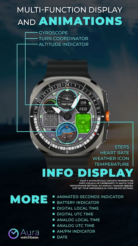 WB PILOT 3 Animated Watch Face screenshot