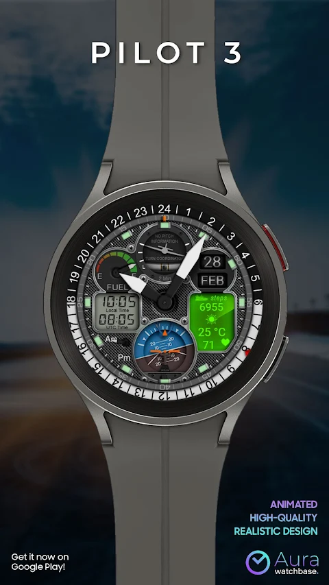 WB PILOT 3 Animated Watch Face screenshot