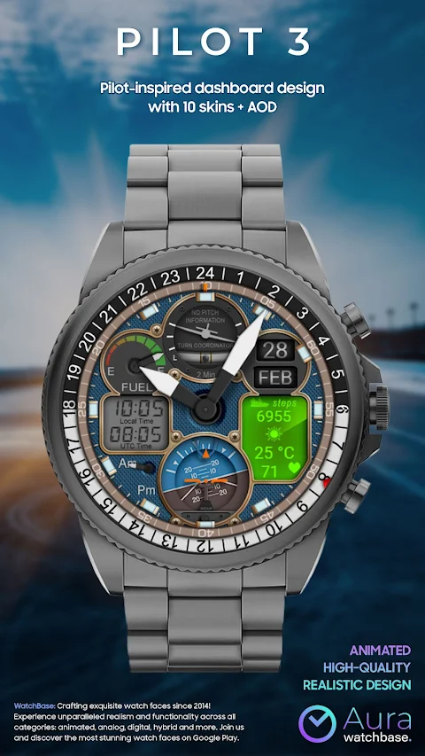 WB PILOT 3 Animated Watch Face screenshot