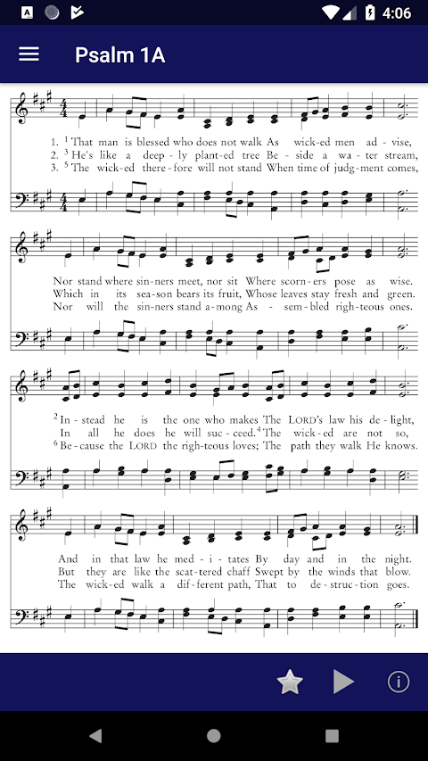 Psalms for Worship screenshot