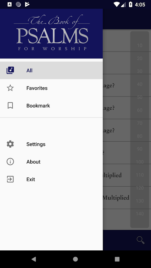 Psalms for Worship screenshot