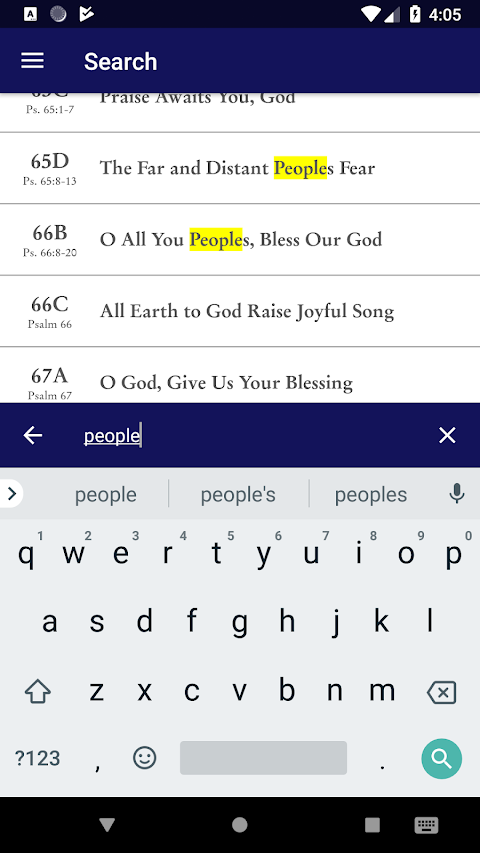 Psalms for Worship screenshot