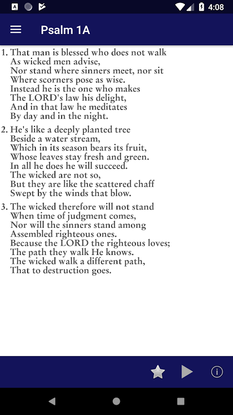 Psalms for Worship screenshot