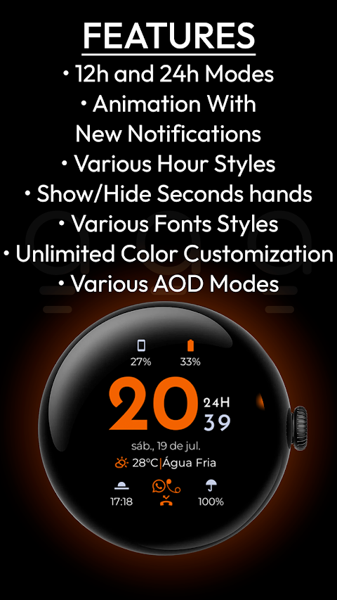 AD Classic Digital – WatchFace screenshot