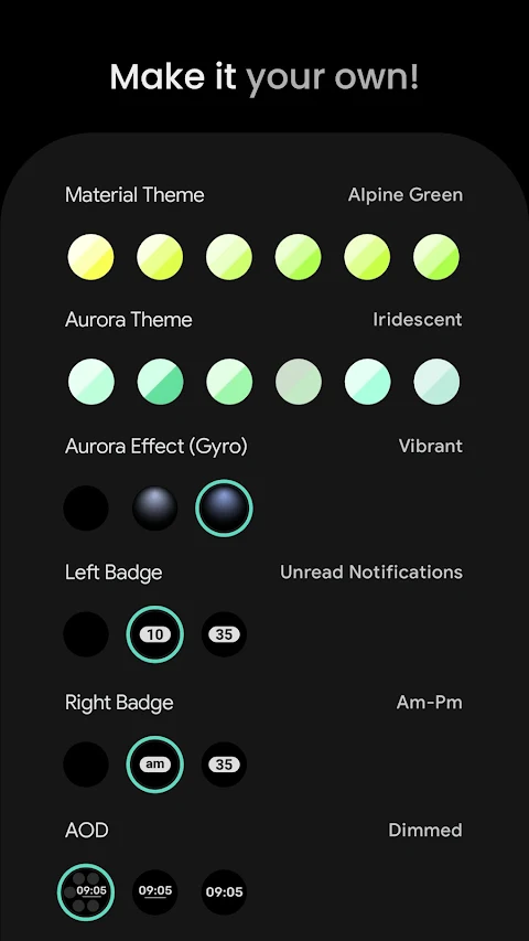 Aurora Watch Face screenshot