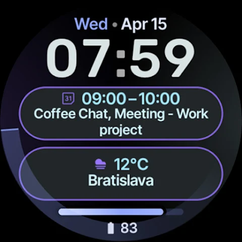 Digest Watch Face screenshot