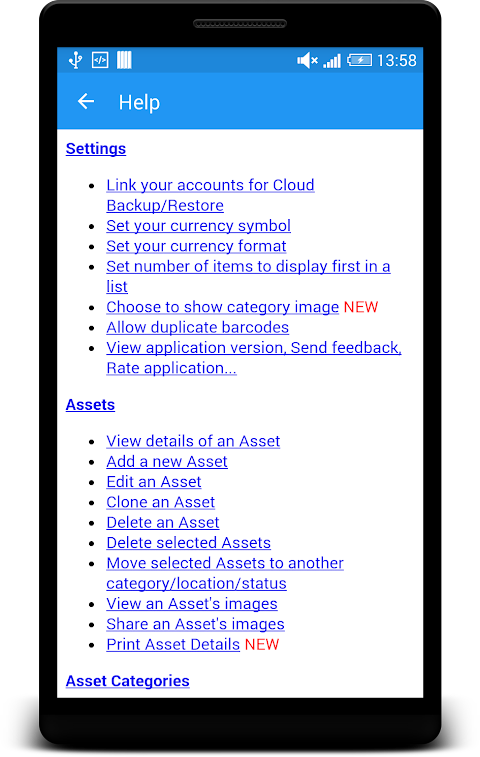 Asset Manager screenshot