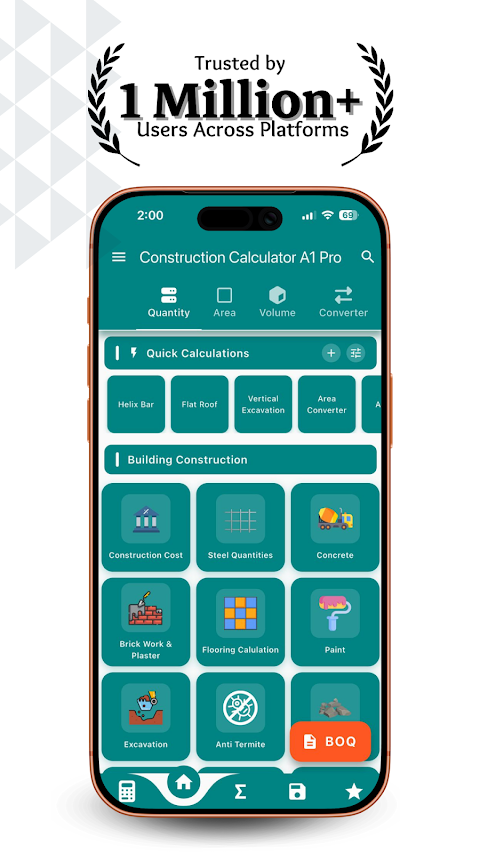 Construction Calculator A1 Pro screenshot