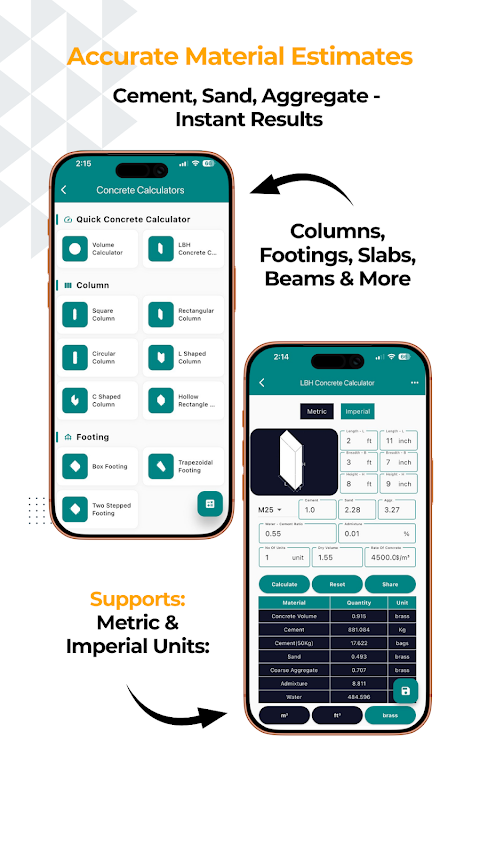 Construction Calculator A1 Pro screenshot