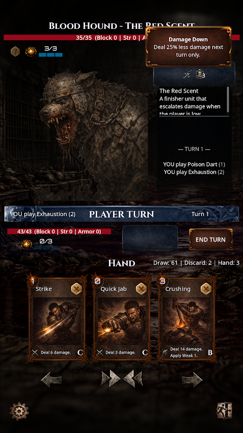 Deadhand Protocol: Card RPG screenshot