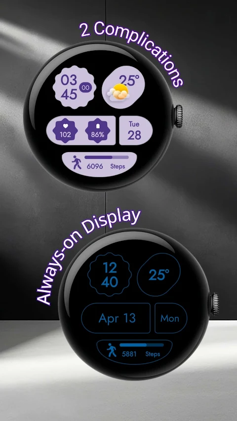 Material You Style Watch Face screenshot