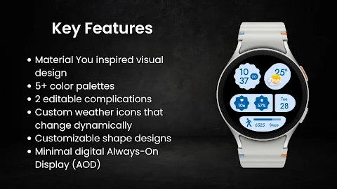 Material You Style Watch Face screenshot