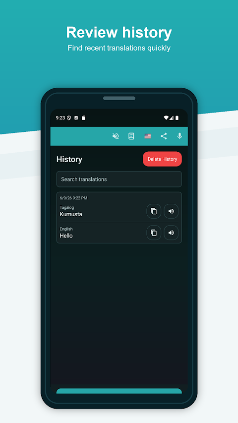 Tagalog English Translator Pro screenshot