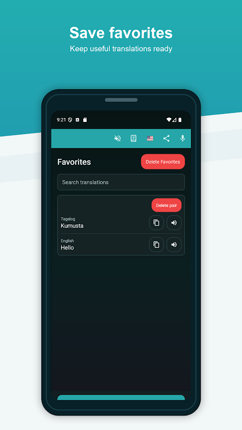 Tagalog English Translator Pro screenshot