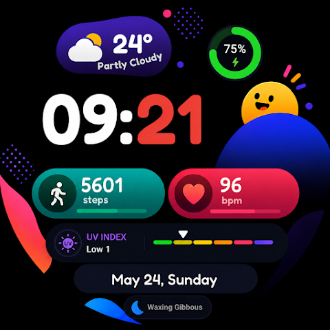BubbleVerse Watch Face GTG4 screenshot