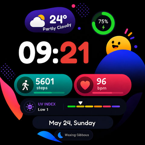 BubbleVerse Watch Face GTG4 screenshot