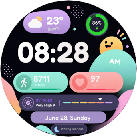 BubbleVerse Watch Face GTG4 screenshot