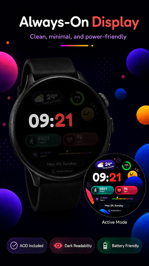 BubbleVerse Watch Face GTG4 screenshot