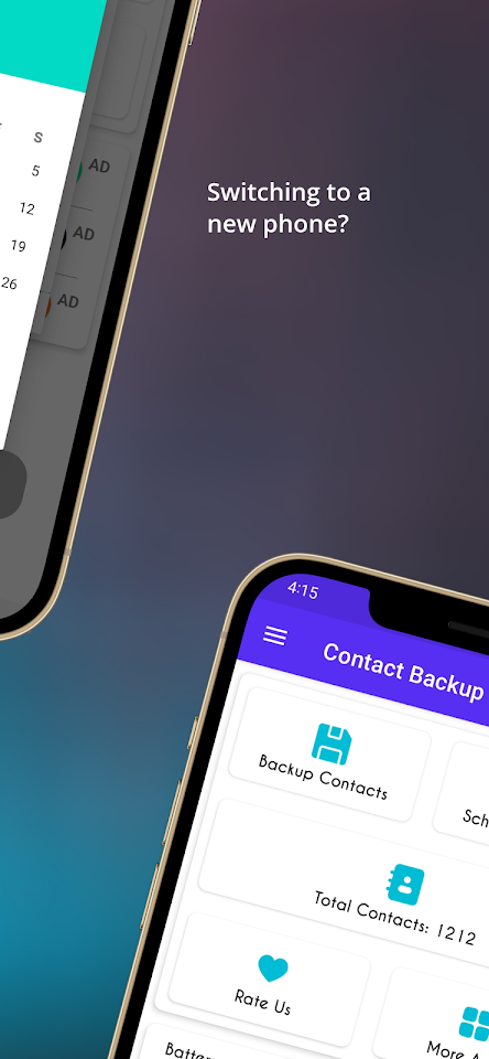 Contact backup scheduler screenshot
