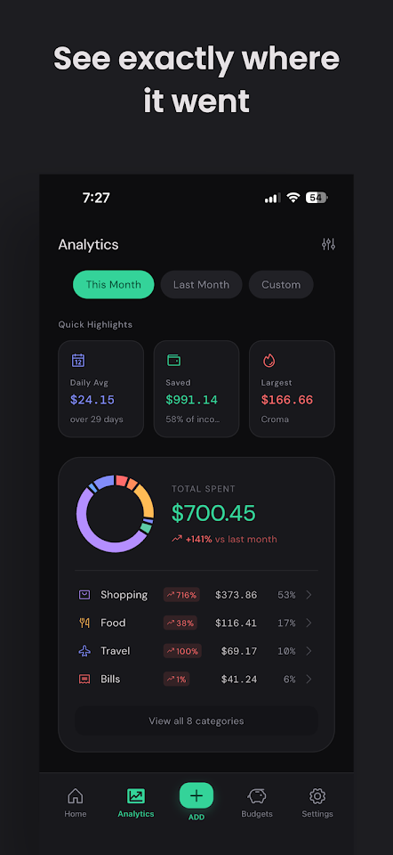 Pocket: Expense Tracker screenshot