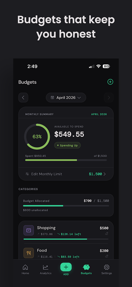 Pocket: Expense Tracker screenshot