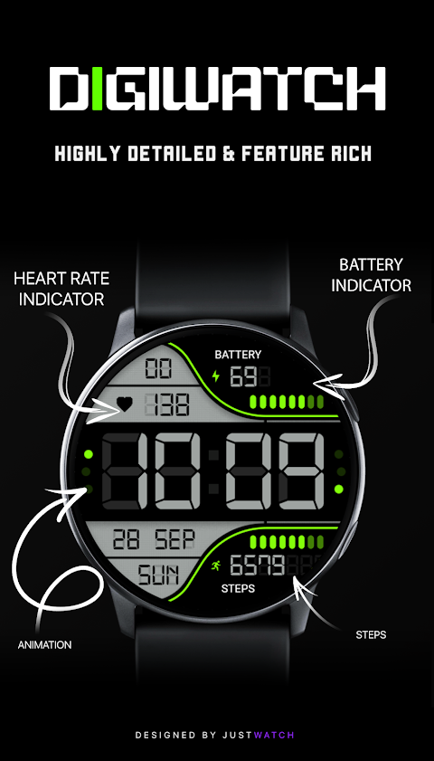 Digiwatch WatchFace screenshot