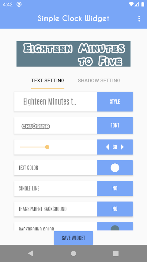 Clock Widget  – Word Clock screenshot